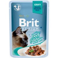 Brit Premium with Beef Fillets in Gravy for Adult Cats 85 гр