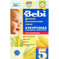 Bebi Каша безмолочная Кукурузная с пребиотиками 5 мес., 200 г
