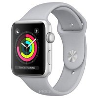 Apple Watch Series 3 (GPS) 38mm Silver Aluminum w. Fog Sport B. - Silver (MQKU2)